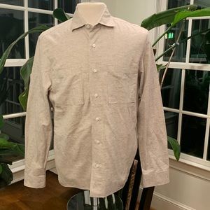 Mens J Crew, Destinations tan Linen shirt. Mens M.